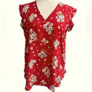 Loft Women’s Floral Shell Size M